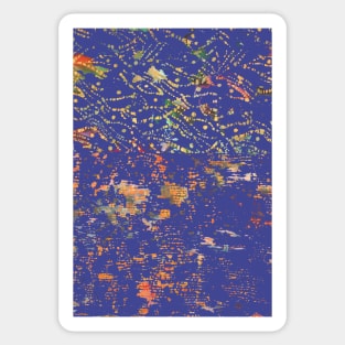 Indigo Blue Bohemian Fiber Art Sticker